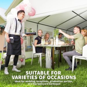 Outsunny 20' x 40' Party Tent Outdoor Canopy Tent with Removable Sidewalls, 12 Windows for Parties, Wedding, Events, BBQ, White - Image 9