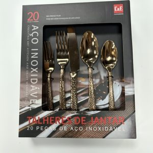 20-Piece Tupelo Forged Flatware Set - Rose Gold - Image 1