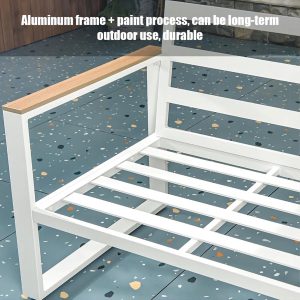 Aluminum 4 Pcs Garden Conversation Sofa Set Outdoor Furniture Seating Group Sofas Ready to Ship Luxury Patio Leisure Garden Sets - Image 5