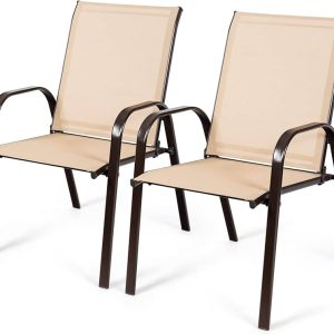 Mix & Match Sling Patio Dining Stack Chair - Image 2