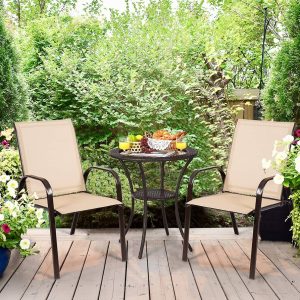 Mix & Match Sling Patio Dining Stack Chair - Image 1