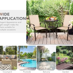 Mix & Match Sling Patio Dining Stack Chair - Image 9