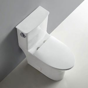 One-piece toilet with elongated bowl - Image 2
