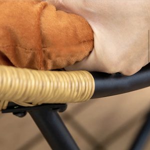 Ergonomic Balcony Rocking Chair with Metal Frame - Image 8