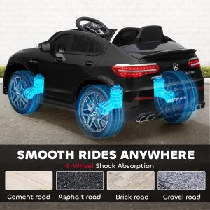 Aosom Officially Licensed Kids Ride-On Car 12V Electric Ride On Car Perfect Toy Gift with Remote Control Suspension Wheel, Black - Image 9
