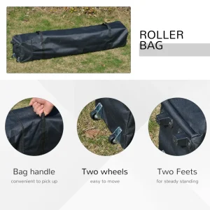 Outsunny 10' x 10' Pop Up Canopy Tent with Airy Top Vents and Wheeled Carry Bag for Outdoor, Garden, Patio, White - Image 11