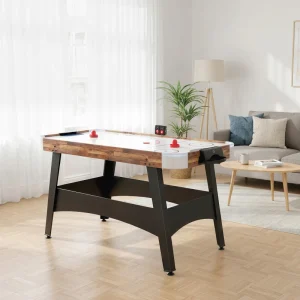 Soozier 61" Air Hockey Table, Arcade Game Table with LED Scoreboard and Manual Scorers, Pushers, Pucks - Image 4