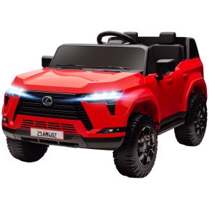 Qaba 12V Ride On Car, Licensed Lexus GX550, 2-Seater Kids Electric Vehicle with Remote Control and Suspension System, Red - Image 2