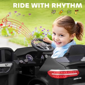 Aosom Officially Licensed Kids Ride-On Car 12V Electric Ride On Car Perfect Toy Gift with Remote Control Suspension Wheel, Black - Image 7