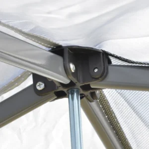 Outsunny 10' x 10' Pop Up Canopy Tent with Airy Top Vents and Wheeled Carry Bag for Outdoor, Garden, Patio, White - Image 8