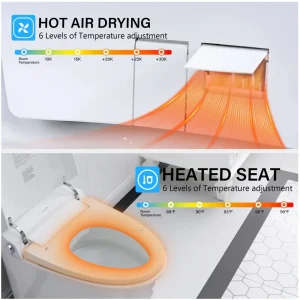 Smart Bidet Toilet, Auto Open/Close Lid, Foot sensor Operation , LED Display - Image 10
