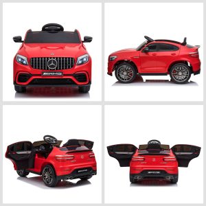 Aosom 12V/7AH Kids Ride on Car, Mercedes Benz AMG GLC63S Coupe, Electric Car with Remote Control, Handle, 2 Speed, with Music, Electric Light, Easy to Move, Red - Image 19