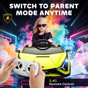 Aosom Compatible 12V Battery-powered Kids Electric Ride On Car Toy with Parental Remote Control Music Lights MP3 Green - Image 5