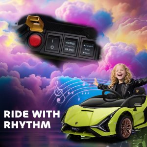 Aosom Compatible 12V Battery-powered Kids Electric Ride On Car Toy with Parental Remote Control Music Lights MP3 Green - Image 7