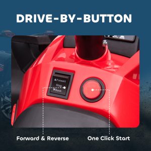 Aosom Kids Ride-on Car, 12V/10AH Four Wheeler Kids ATV, Battery Powered Off-Road Quad with MP3, Headlights, Suspension, 1.8-5 mph, Red - Image 7