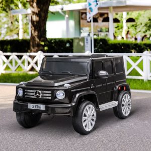Aosom Mercedes Benz G500 Licensed 12V Kids Ride on Car with Remote Control, Music, Lights, MP3 for 37-96 months, Black - Image 1