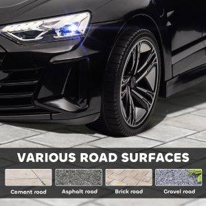 Aosom Ride-On Toy On Car with Remote Control, 12V 3.1 MPH Electric Ride for Kids w/ Suspension System, Horn Honking, Black - Image 7