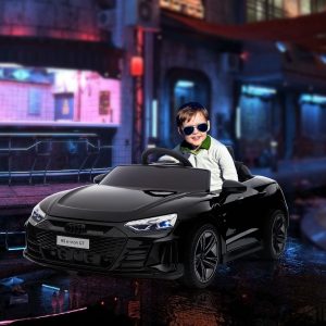 Aosom Ride-On Toy On Car with Remote Control, 12V 3.1 MPH Electric Ride for Kids w/ Suspension System, Horn Honking, Black - Image 10
