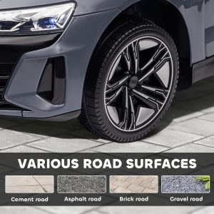 Aosom Ride-On Toy On Car with Remote Control, 12V 3.1 MPH Electric Ride for Kids w/ Suspension System, Horn Honking, Grey - Image 19