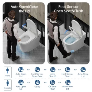 Smart Bidet Toilet, Auto Open/Close Lid, Foot sensor Operation , LED Display - Image 8