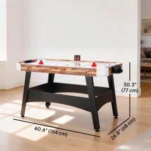 Soozier 61" Air Hockey Table, Arcade Game Table with LED Scoreboard and Manual Scorers, Pushers, Pucks - Image 2