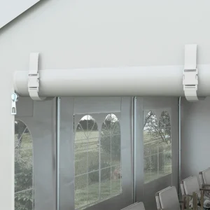 Outsunny Heavy Duty Party Tent, 19.5' x 19' Large Sun Shade Canopy Tent for Parties, Events, BBQ Grill, White - Image 8