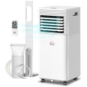 HOMCOM 10000 BTU Portable Air Conditioner with Fan & Dehumidifier Mode, Quiet AC Unit with Remote Control, 24-Hour Timer, White - Image 12