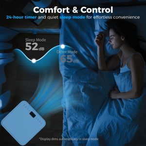 HOMCOM 10000 BTU Portable Air Conditioner with Fan & Dehumidifier Mode, Quiet AC Unit with Remote Control, 24-Hour Timer, White - Image 7