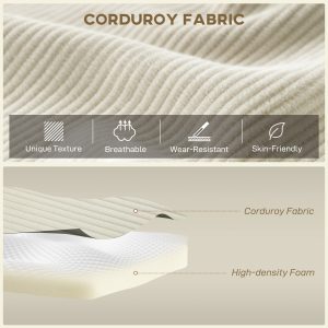 HOMCOM 2-in-1 Modular Sectional Sofa, Boneless L Shaped Couch Sofa Bed, Cream White - Image 20