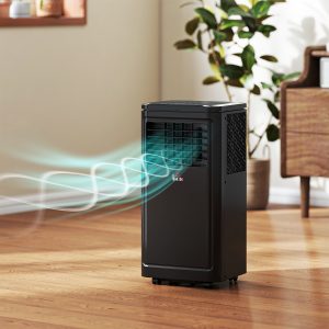 HOMCOM 8000 BTU Portable Air Conditioner with Cooling, Dehumidifier, Remote Control, 24-Hour Timer, Window Mount Kit, Black - Image 8