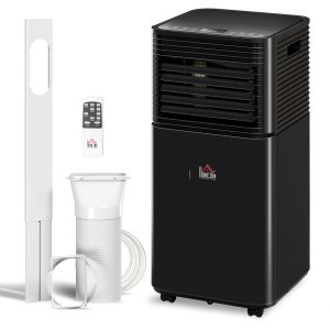 HOMCOM 8000 BTU Portable Air Conditioner with Fan & Dehumidifier Mode, Quiet AC Unit with Remote Control, 24-Hour Timer, Black - Image 2