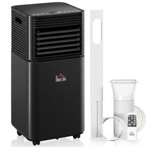 HOMCOM 8000 BTU Portable Air Conditioner with Fan & Dehumidifier Mode, Quiet AC Unit with Remote Control, 24-Hour Timer, Black - Image 18