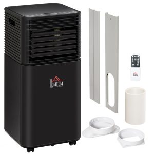 HOMCOM 8000 BTU Portable Air Conditioner with Fan & Dehumidifier Mode, Quiet AC Unit with Remote Control, 24-Hour Timer, Black - Image 11