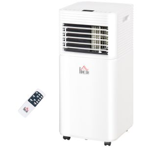 HOMCOM 8000 BTU Portable Air Conditioner with Fan & Dehumidifier Mode, Quiet AC Unit with Remote Control, 24-Hour Timer, White - Image 2