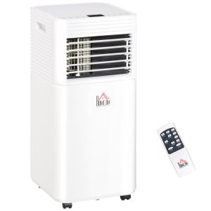 HOMCOM 8000 BTU Portable Air Conditioner with Fan & Dehumidifier Mode, Quiet AC Unit with Remote Control, 24-Hour Timer, White - Image 11