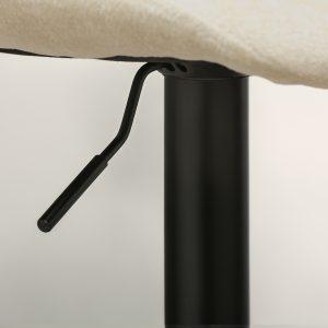 HOMCOM Adjustable Barstools Set of 2, Swivel Bar Stools with Back and Footrest for Kitchen Island Counter, Beige - Image 10