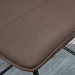 HOMCOM Bar Stools Set of 2, Upholstered Counter Height Bar Chairs, 26" (66 cm) Kitchen Stools with Steel Legs for Dining Area, Kitchen Aisle, Coffee - Image 10