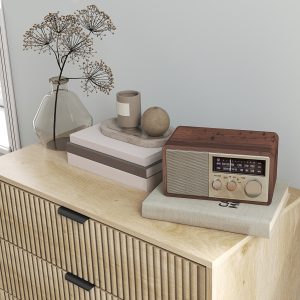 HOMCOM Bedroom Chest of Drawers, 6 Drawer Dresser with Fluted Panels and Solid Wood Legs, Storage Cabinet for Living Room, Oak - Image 12