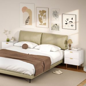 HOMCOM Bedside Table, Modern Nightstand with 2 Drawers, Side End Table with Metal Legs for Living Room, Bedroom, White - Image 16