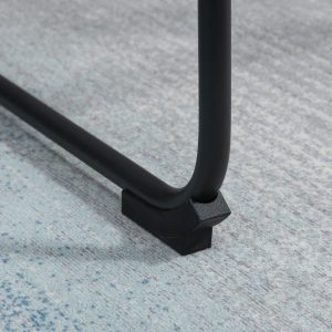 HOMCOM Counter Height Bar Stools Set of 2, Vintage PU Leather Bar Chairs, Kitchen Stool with Footrest, Black - Image 9