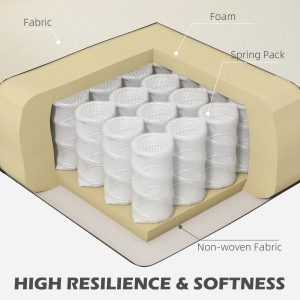 HOMCOM L-Shape Sofa, Modern Sectional Couch with Changeable Chaise Lounge, Pillows and Wooden Legs for Living Room, Cream White - Image 14