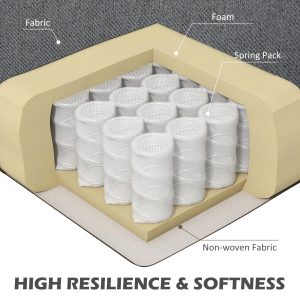 HOMCOM L-Shape Sofa, Modern Sectional Couch with Changeable Chaise Lounge, Pillows and Wooden Legs for Living Room, Dark Grey - Image 6