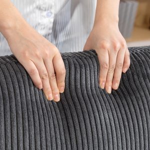 HOMCOM L-Shape Sofa, Modern Sectional Couch with Changeable Chaise Lounge, Pillows and Wooden Legs for Living Room, Dark Grey - Image 40