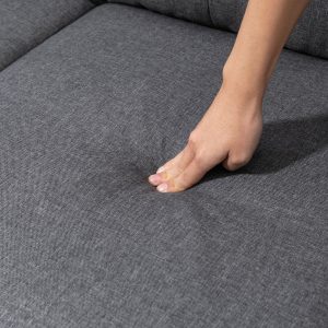 HOMCOM L-shaped Sofa, 3 Seater Couch with Ottoman, Corner Sofa with Thick Padded Cushion and Wood Legs, Dark Grey - Image 8