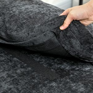 HOMCOM Modern Corner Couch with Right Chaise Lounge, Tufted 3-Seater Sofa with Wooden Legs for Living Room, Black - Image 10