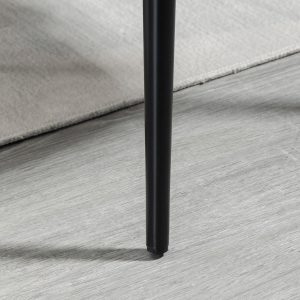 HOMCOM Modern Dining Chairs, Mid-Back Velvet-touch Upholstery Side Chair, Table Chair for Living Room, Dining Room, Black, Set of 4 - Image 9