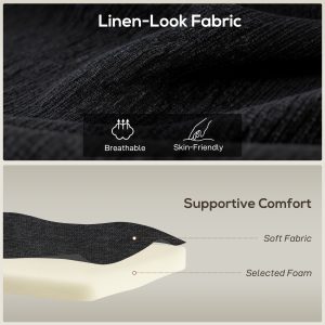 HOMCOM Sectional Sofa, L Shaped Couch with Changeable Chaise, Wooden Legs, Black - Image 14