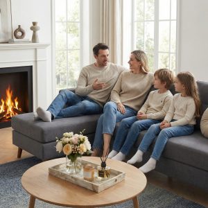 HOMCOM Sectional Sofa with Changeable Chaise Lounge, 3 Seat L-Shaped Small Space Sofa, Upholstered Couch for Small Space, Dark Grey - Image 25