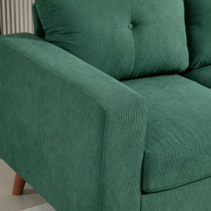 HOMCOM Sectional Sofa with Changeable Chaise Lounge, 3 Seat L-Shaped Sofa, Upholstered Couch for Small Space, Dark Green - Image 11