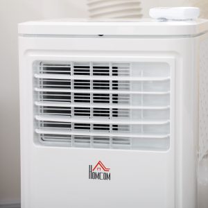 HOMCOM Small Portable AC 8000 BTU, Dehumidifier, Remote Control, 24-Hour Timer, Window Mount Kit for Bedroom, Cream - Image 10